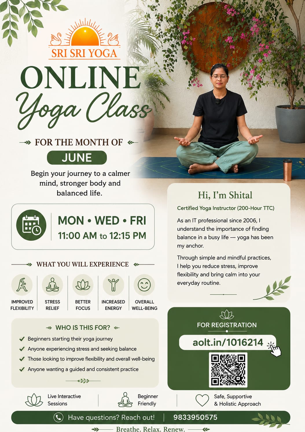 Online Yoga Class